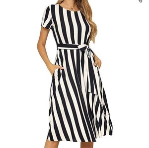 Soft stretchy stripe dress